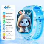 Reloj inteligente infantil 4G W19, con GPS, videollamadas, chat de voz y botón SOS